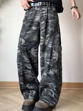Men's Full Size Loose Fit Camo Cargo Jeans Plus Size - URBANPICK FASHION