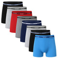 Men's 8-Pack Cotton Stretch Boxer Briefs (S-2XL): Charcoal/Navy/Black/Aqua/Red/Heather Grey / M