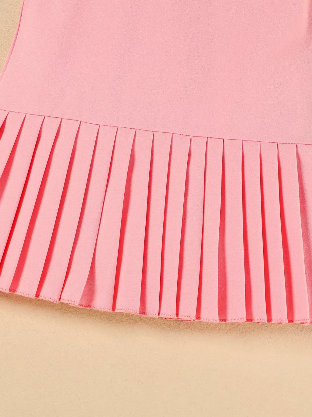 Children's Bow-Accented Pleated Dress - URBANPICK FASHION