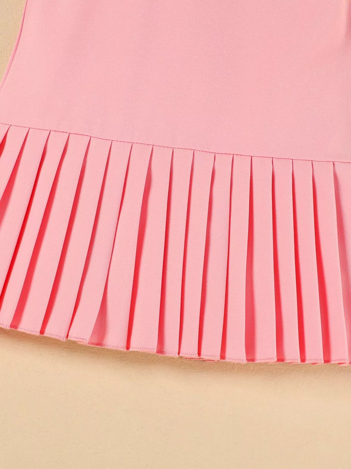 Children's Bow-Accented Pleated Dress - URBANPICK FASHION
