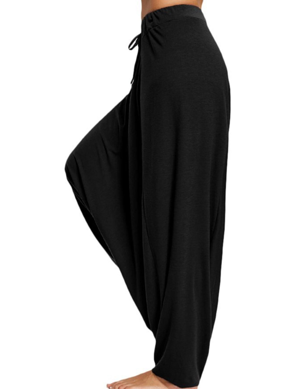 Tied Mid Waist Long Harem Pants - URBANPICK FASHION