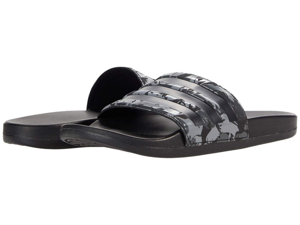 adidas Mens Adilette Comfort Slides Sandal Grey/Core Black/Grey 7 - URBANPICK FASHION