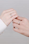 Moissanite Minimalist Rhodium-Plated Ring - URBANPICK FASHION