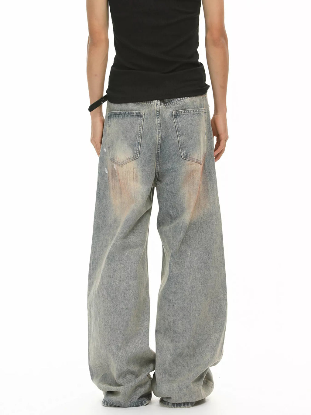 Men's Baggy Vintage Wash Jeans - URBANPICK FASHION