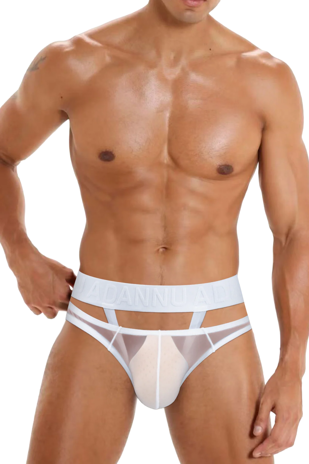 Men’s Sexy Sheer Thong with Ring & Strap Design - URBANPICK FASHION