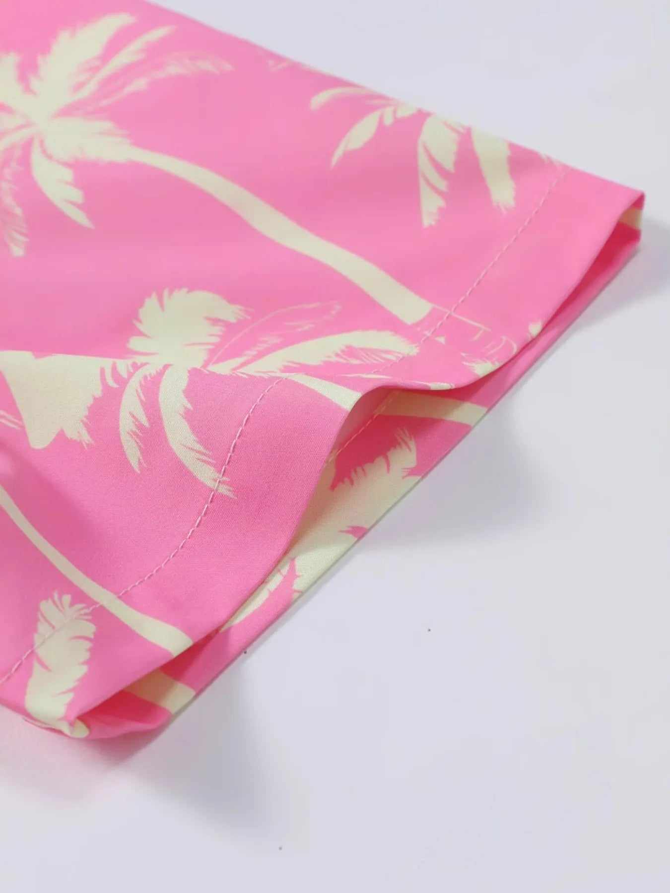Men's Palm Tree Print Top and Shorts Summer Set - URBANPICK FASHION