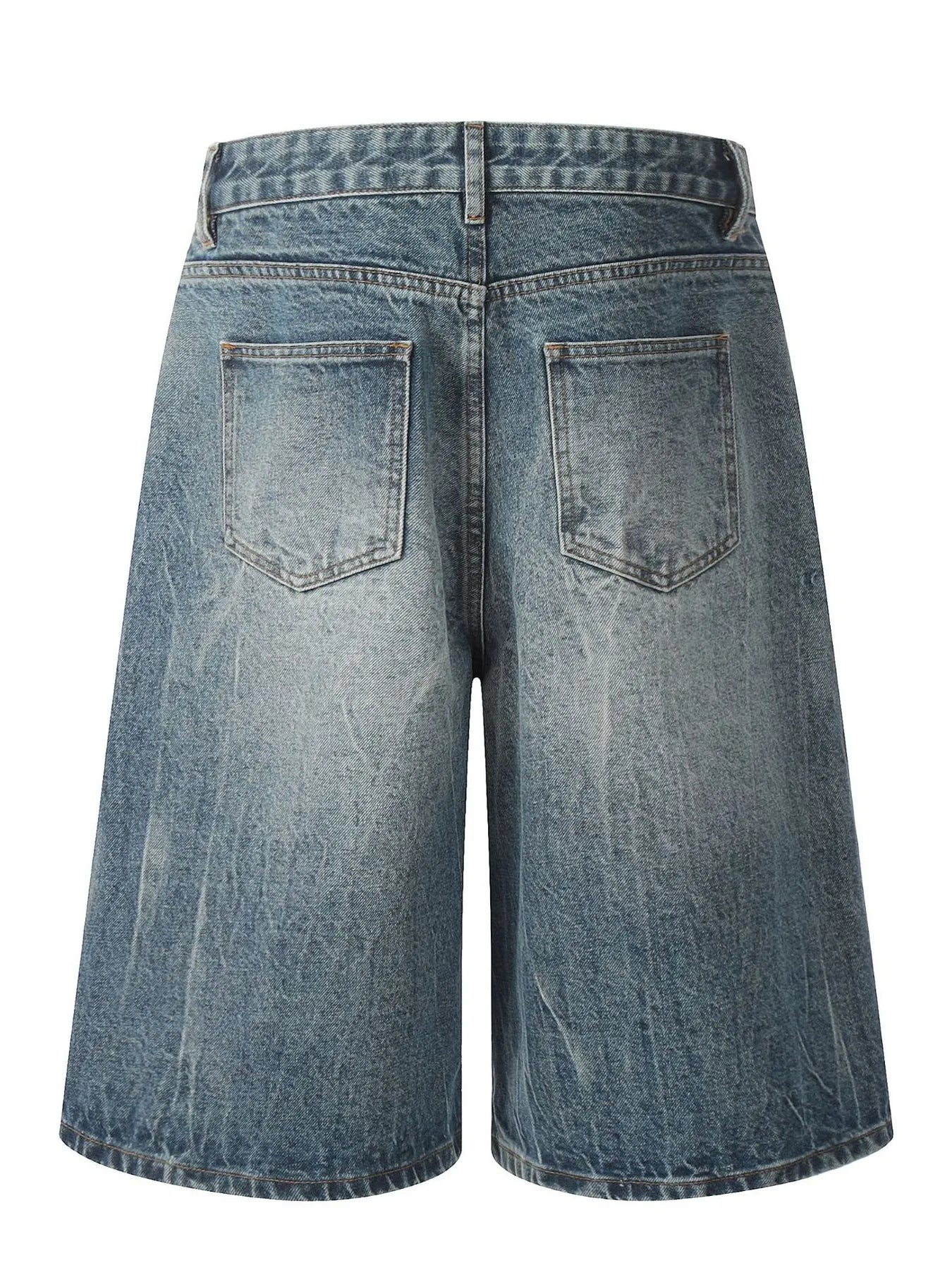 Men's Wash Wide-Leg Denim Shorts - URBANPICK FASHION
