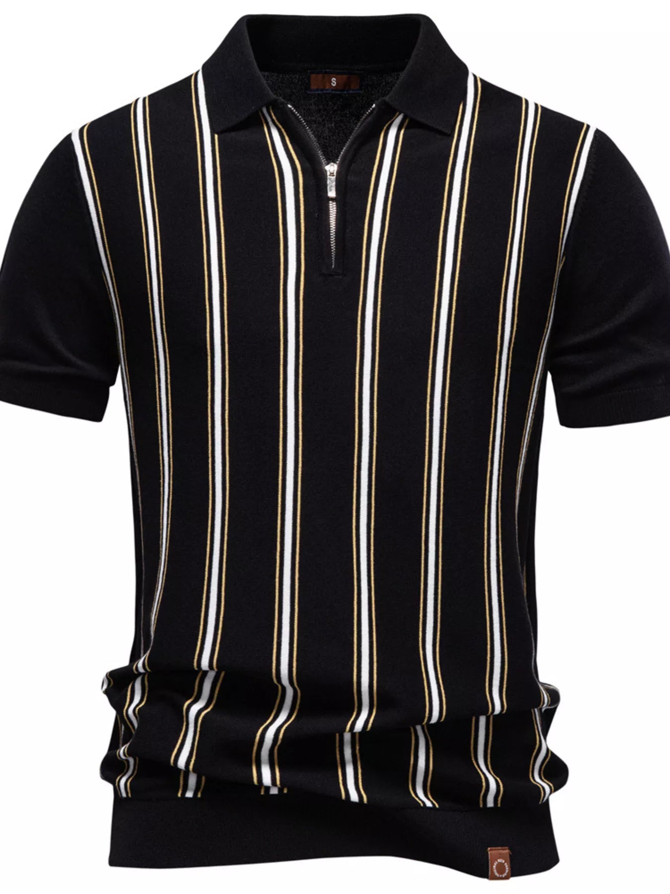 Men's Striped Short Sleeve Polo - URBANPICK FASHION