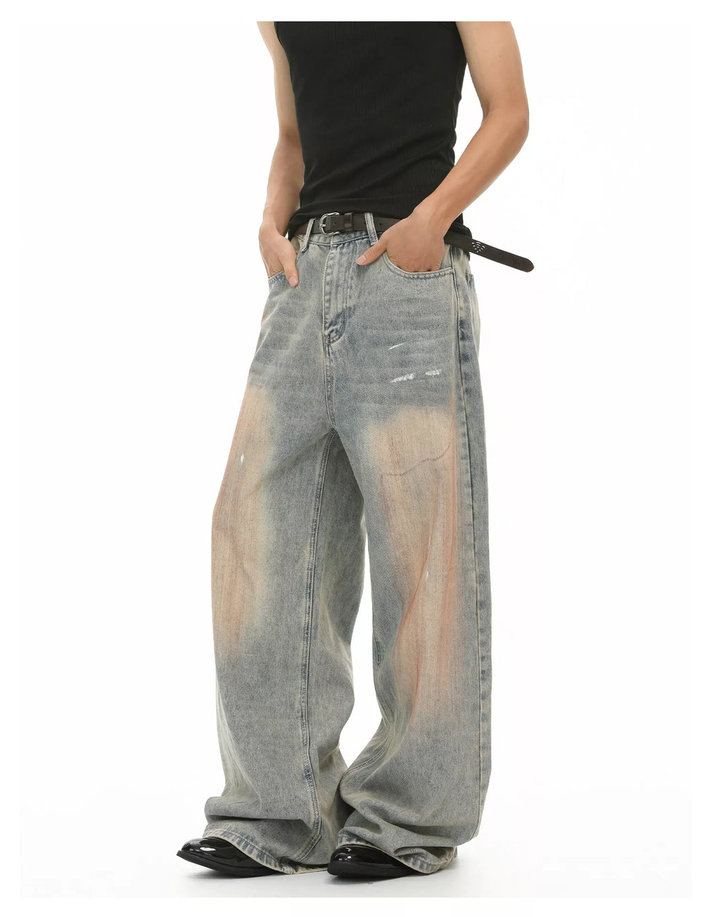 Men's Baggy Vintage Wash Jeans - URBANPICK FASHION