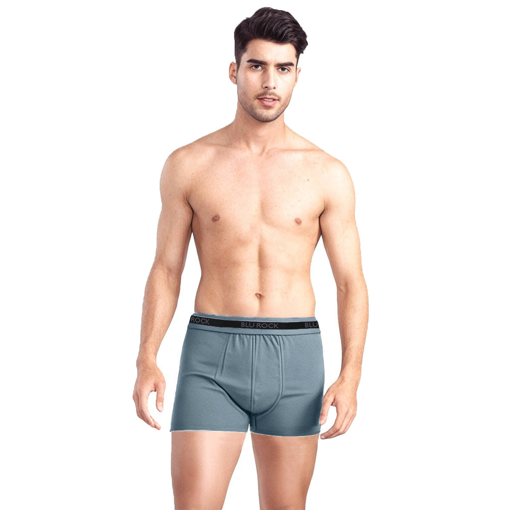 Blu Rock  Men's Stretch Cotton Boxer Briefs (3 Pack): White / LARGE-3PCS