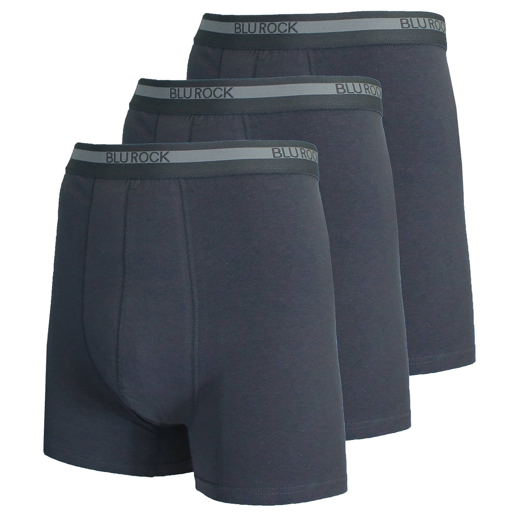 Blu Rock  Men's Stretch Cotton Boxer Briefs (3 Pack): White / LARGE-3PCS