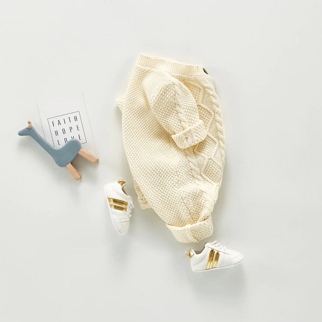 Cotton Knitted Long Sleeve Baby Romper for Boys and Girls - URBANPICK FASHION