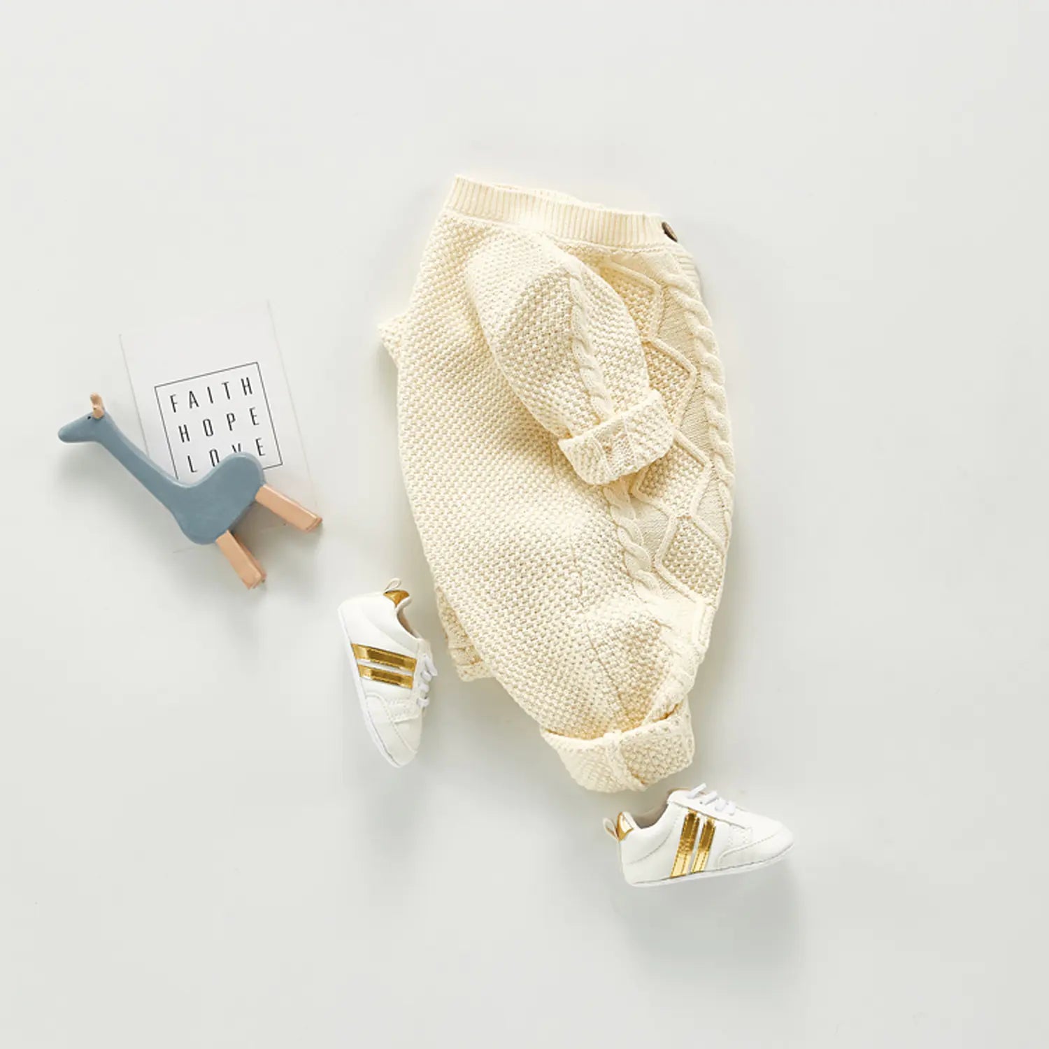 Cotton Knitted Long Sleeve Baby Romper for Boys and Girls - URBANPICK FASHION
