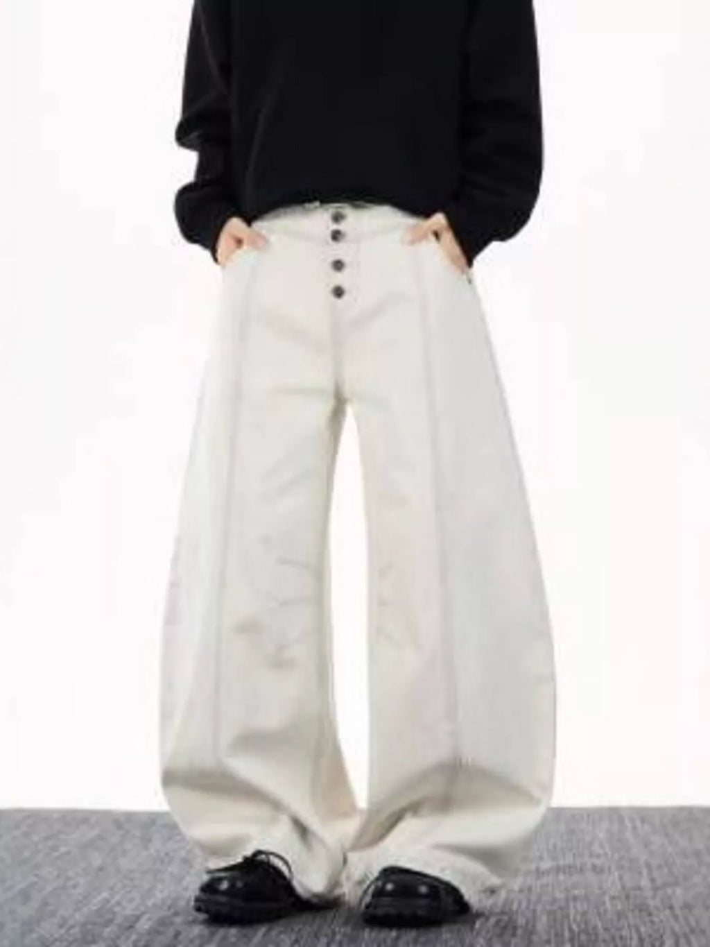 Men's Full Size Wide Leg Button-Fly Jeans Plus Size - URBANPICK FASHION