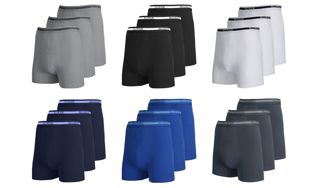 Blu Rock  Men's Stretch Cotton Boxer Briefs (3 Pack): White / LARGE-3PCS