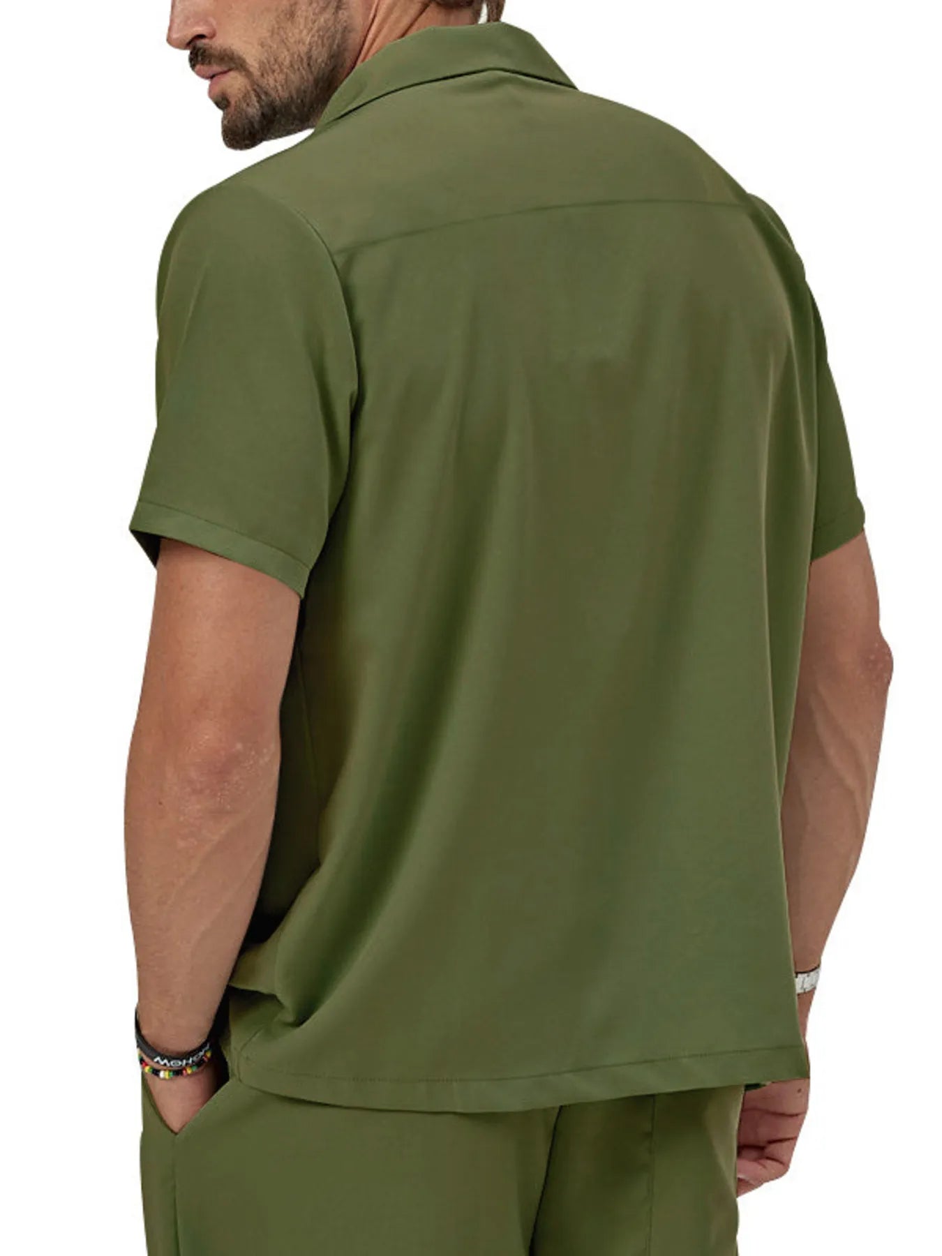 Men's Plus Size Button Up Short Sleeve Shirt and Shorts Set - URBANPICK FASHION