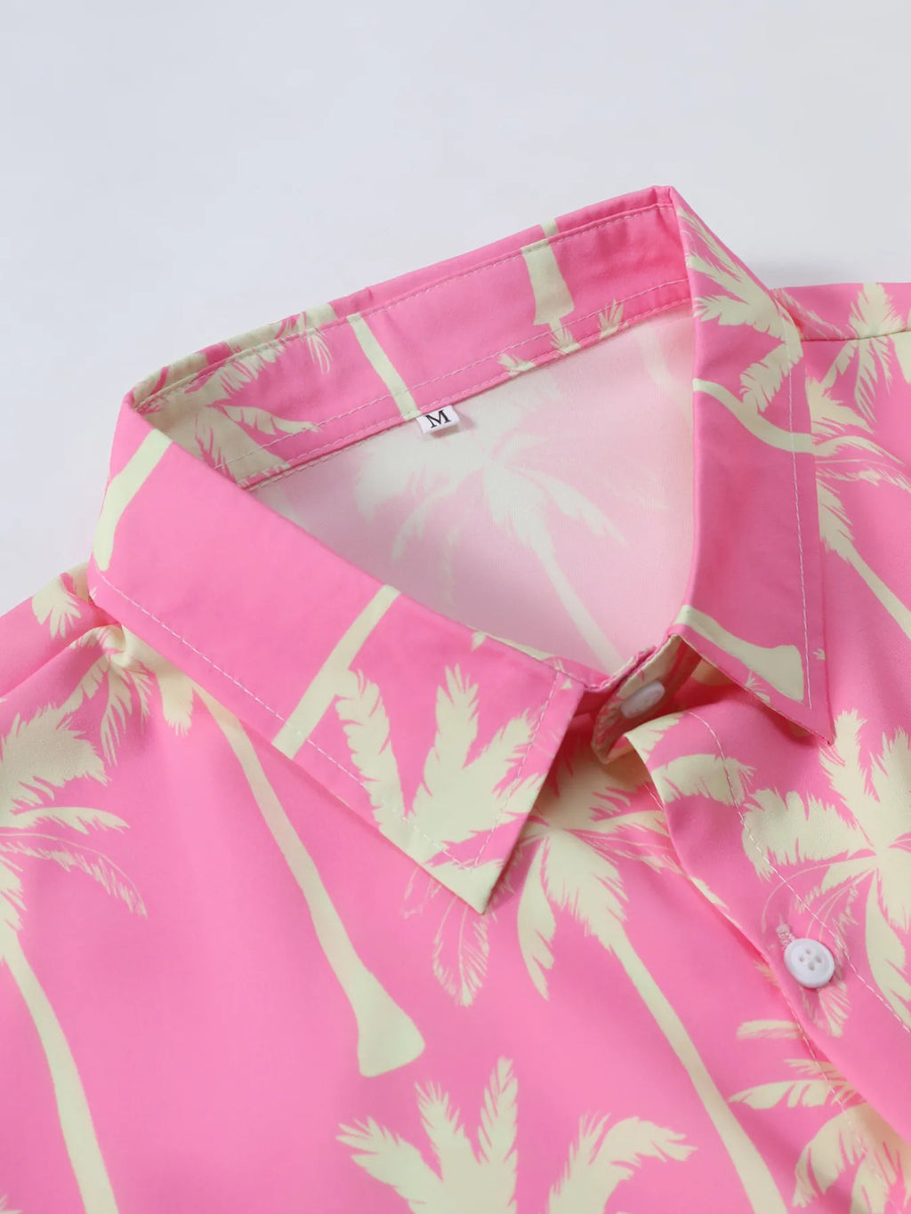 Men's Palm Tree Print Top and Shorts Summer Set - URBANPICK FASHION