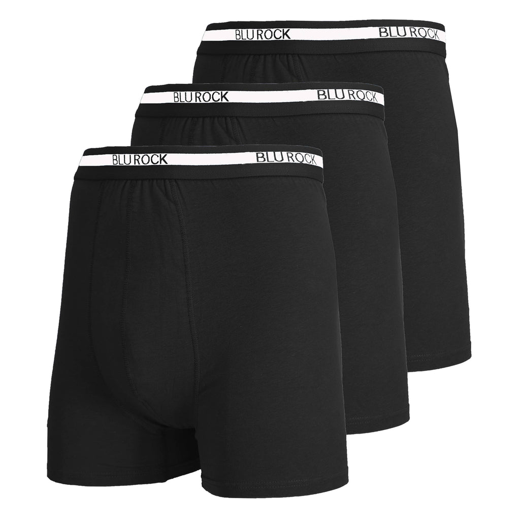 Blu Rock  Men's Stretch Cotton Boxer Briefs (3 Pack): White / LARGE-3PCS