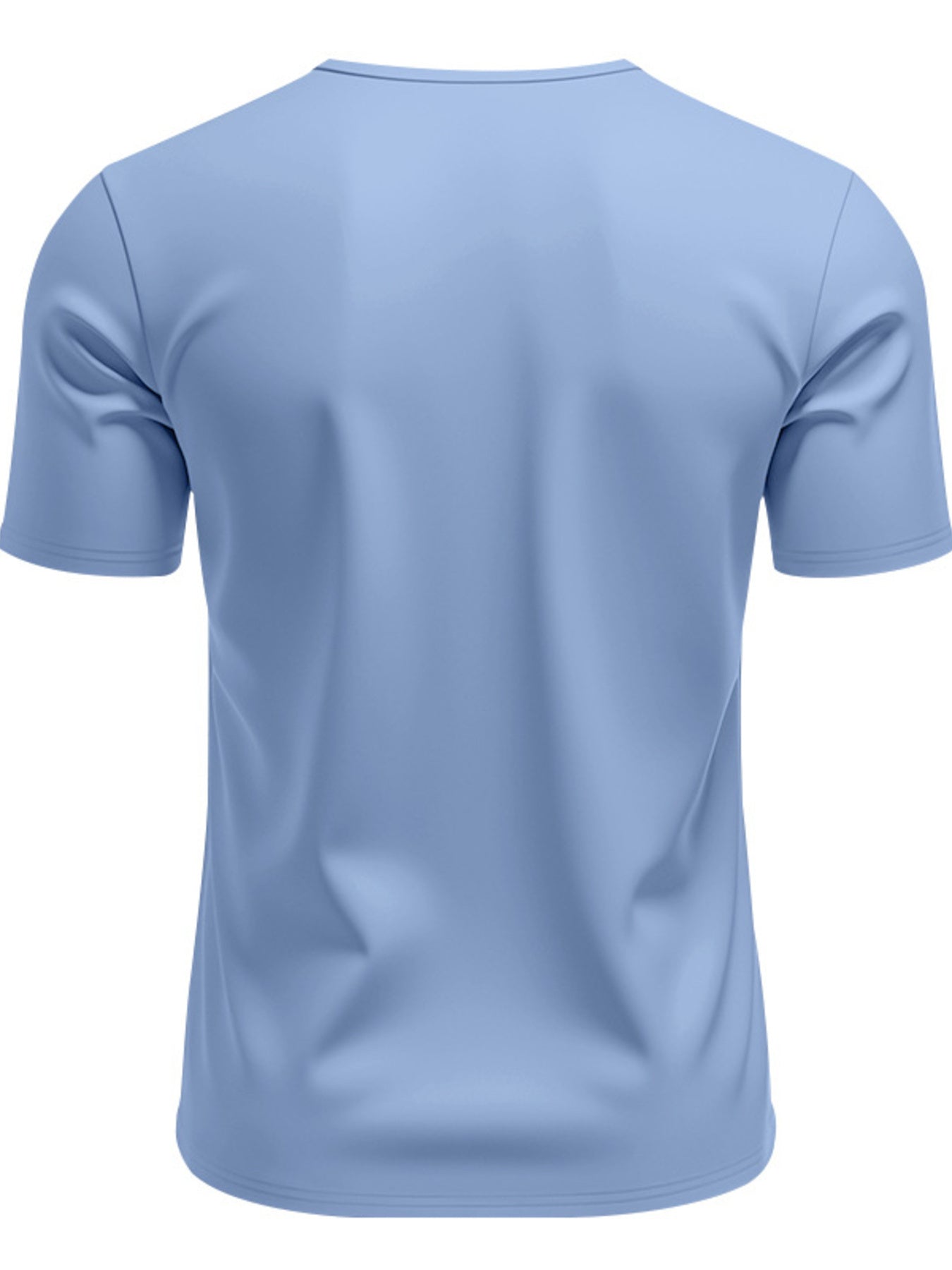 Men's Full Size Casual V-Neck Short Sleeve T-Shirt Plus Size - URBANPICK FASHION