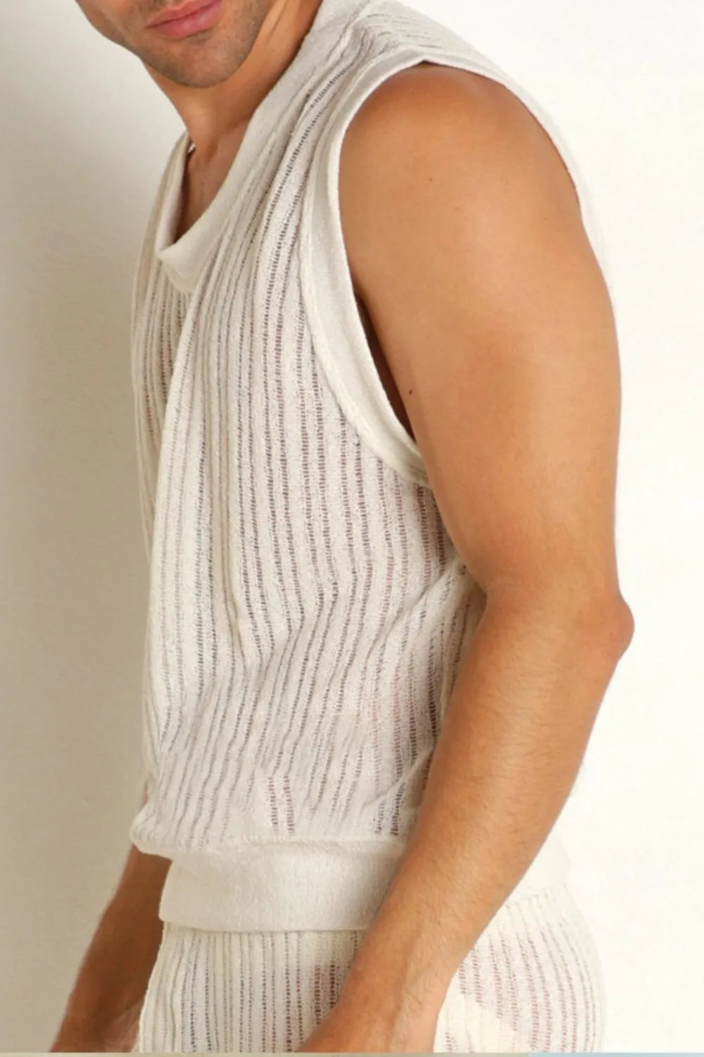 Men's Full Size Round Neck Tank and Shorts Set Plus Size - URBANPICK FASHION