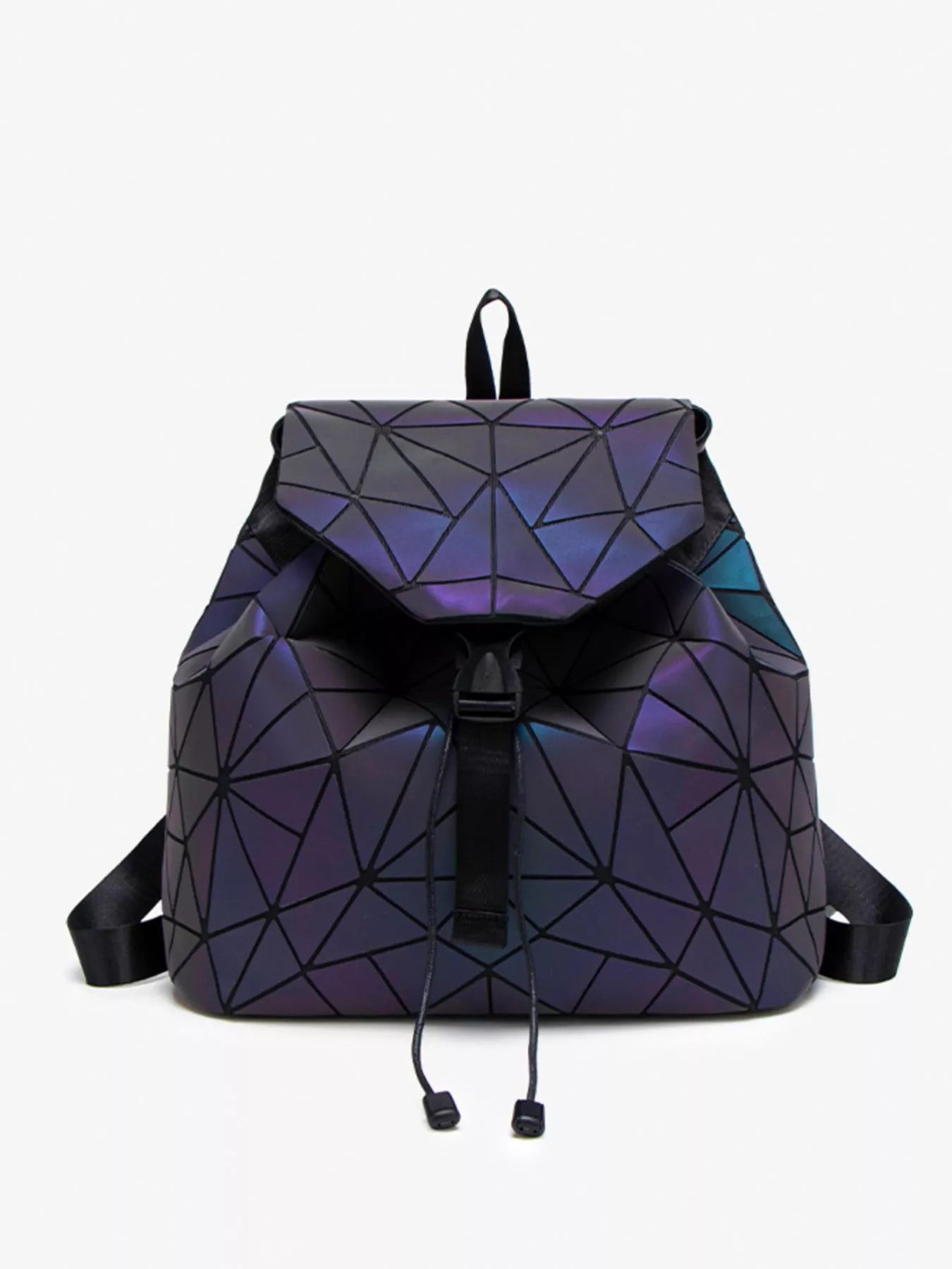 Geometric Buckle Backpack Bag - URBANPICK FASHION