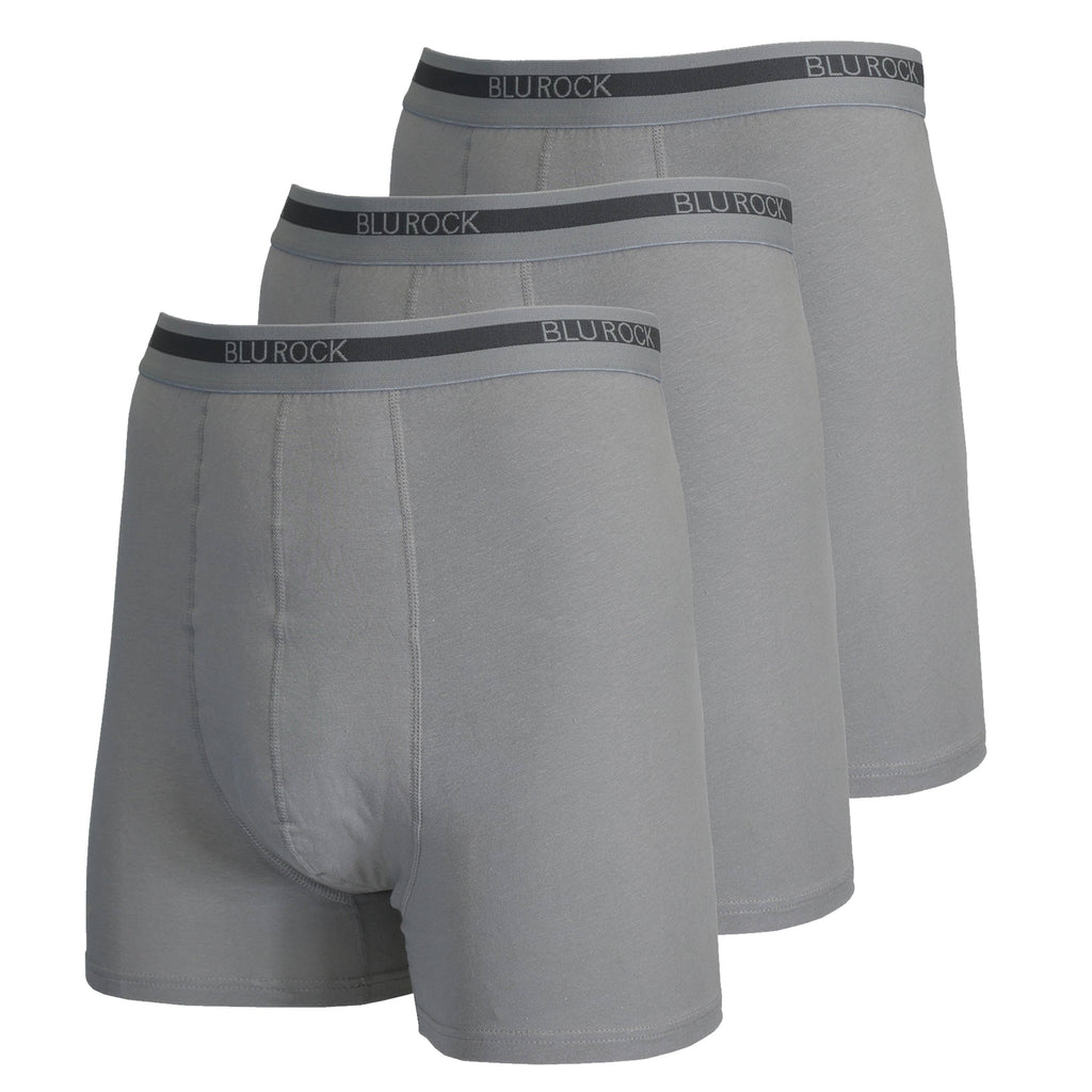 Blu Rock  Men's Stretch Cotton Boxer Briefs (3 Pack): White / MEDIUM-3PCS
