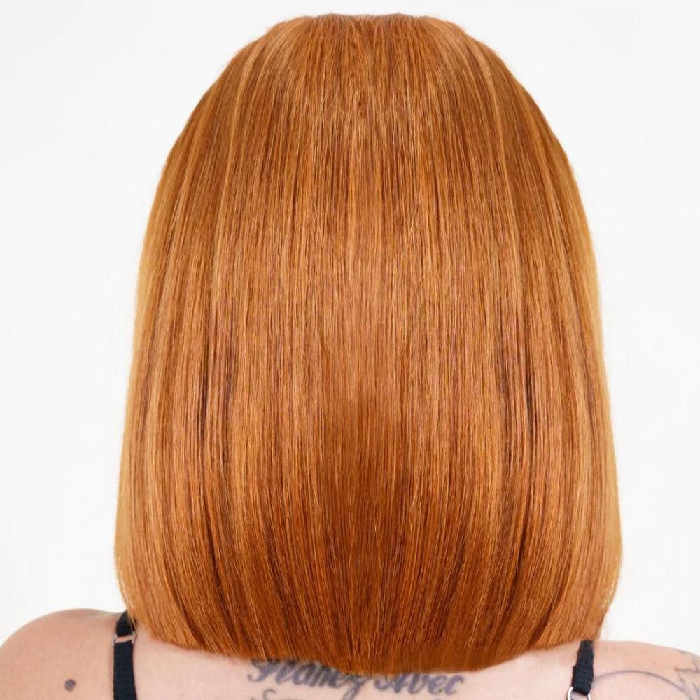 Cinnamon 13x4 Transparent Lace Front 100% Human Hair Bob Wig - URBANPICK FASHION