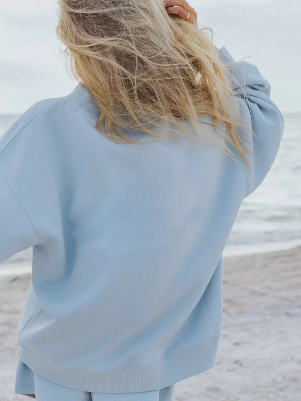 Relaxed Fit Round Neck Sweatshirt and Shorts Set - URBANPICK FASHION