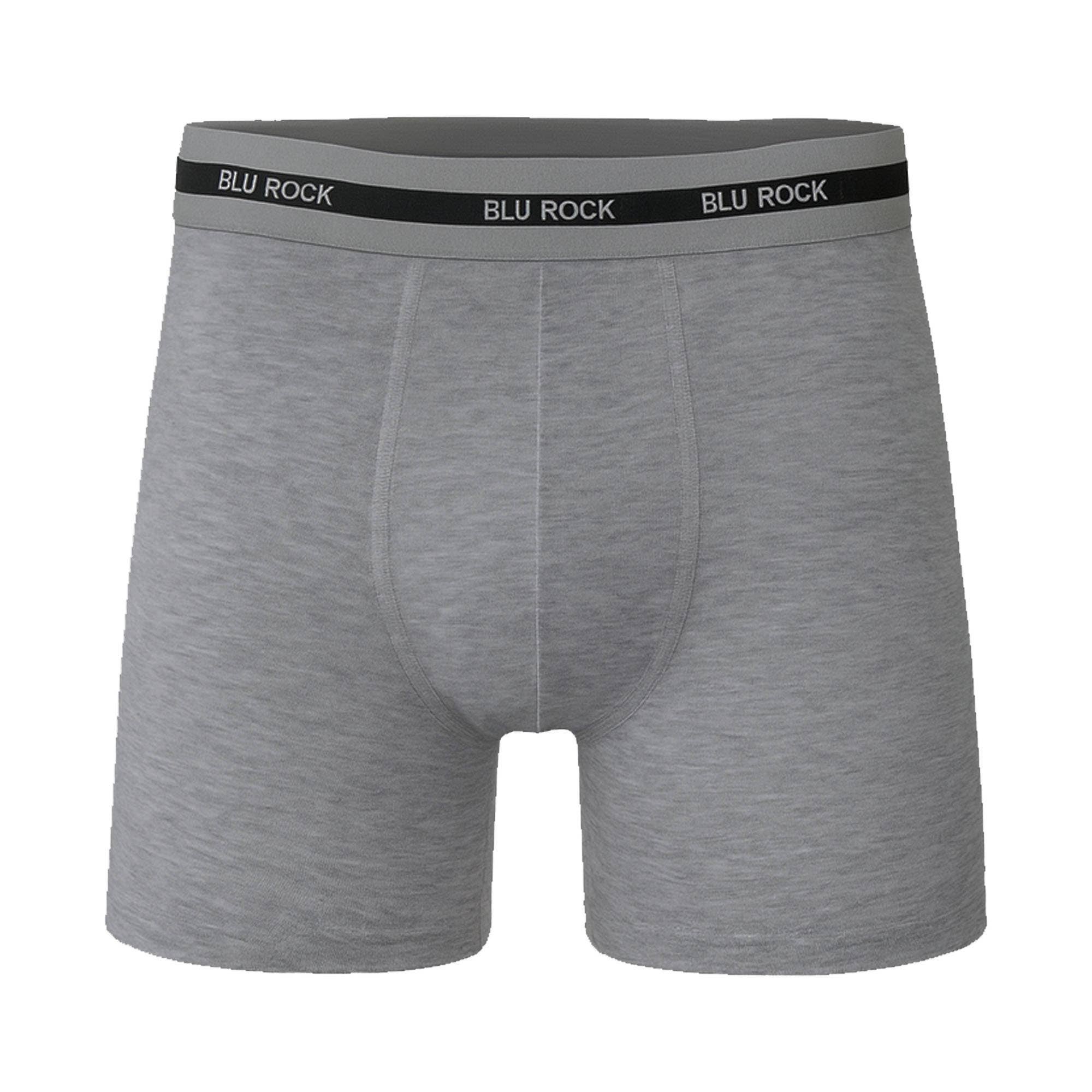 Men's 8-Pack Cotton Stretch Boxer Briefs (S-2XL): Charcoal/Navy/Black/Aqua/Red/Heather Grey / 2XL