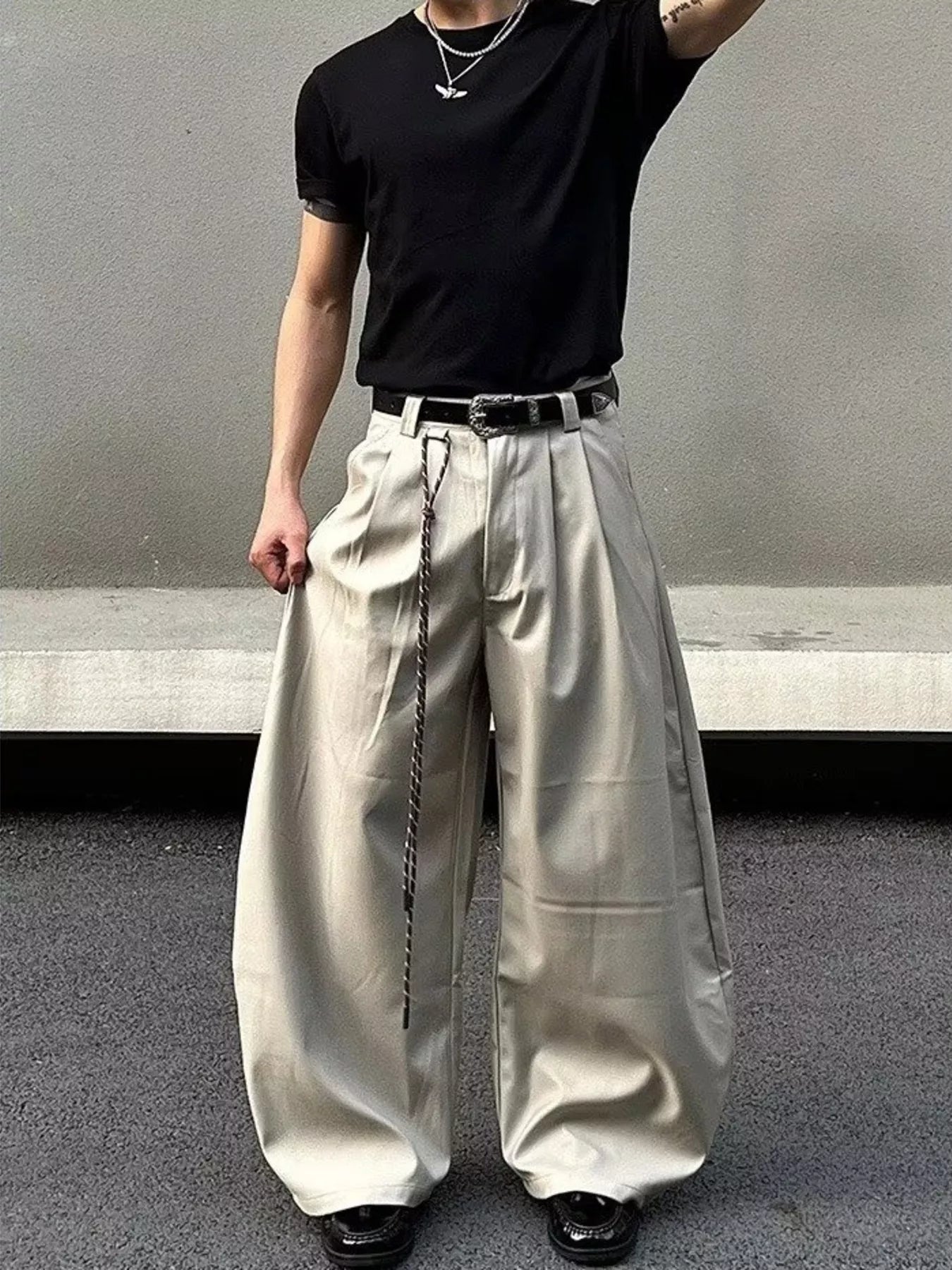 Men's Wide Leg Pants - URBANPICK FASHION