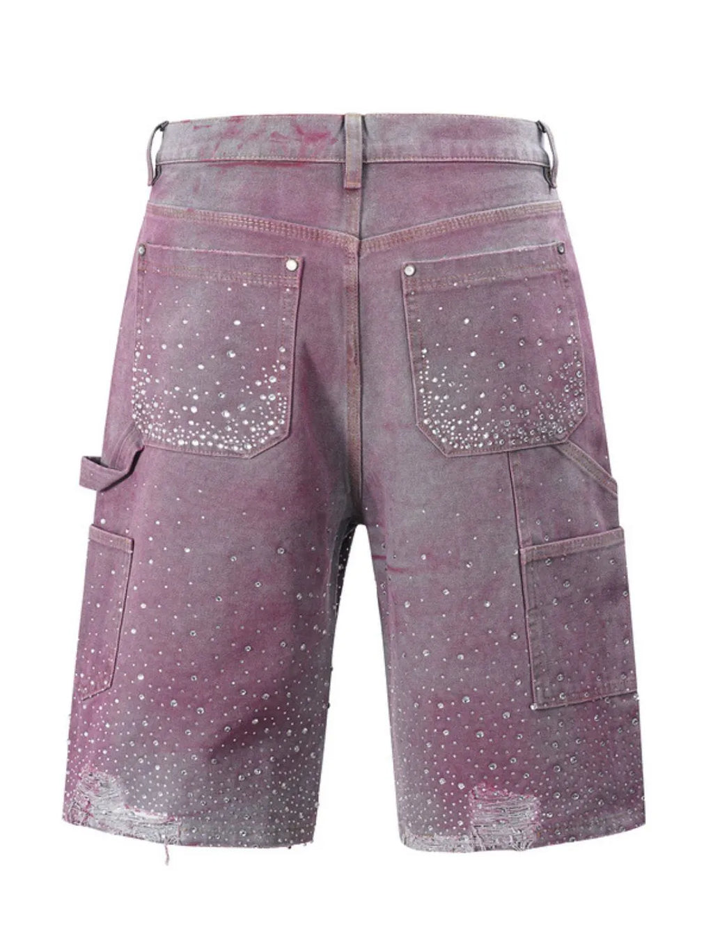 Men's Rhinestone Shorts with Pockets - URBANPICK FASHION