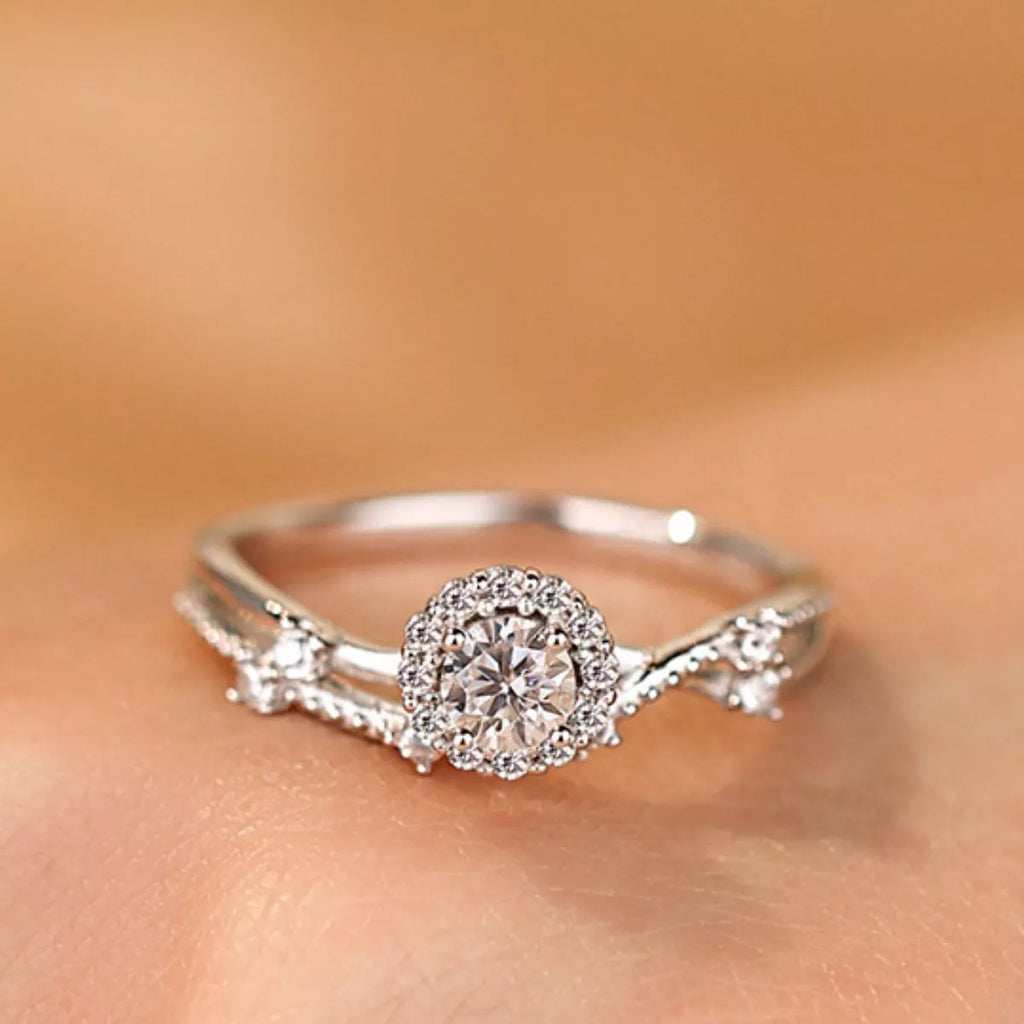1 Carat 925 Sterling Silver Moissanite Layered Ring - URBANPICK FASHION