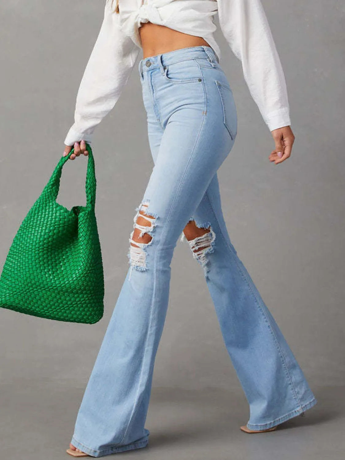 Distressed Jeans with Pockets - URBANPICK FASHION
