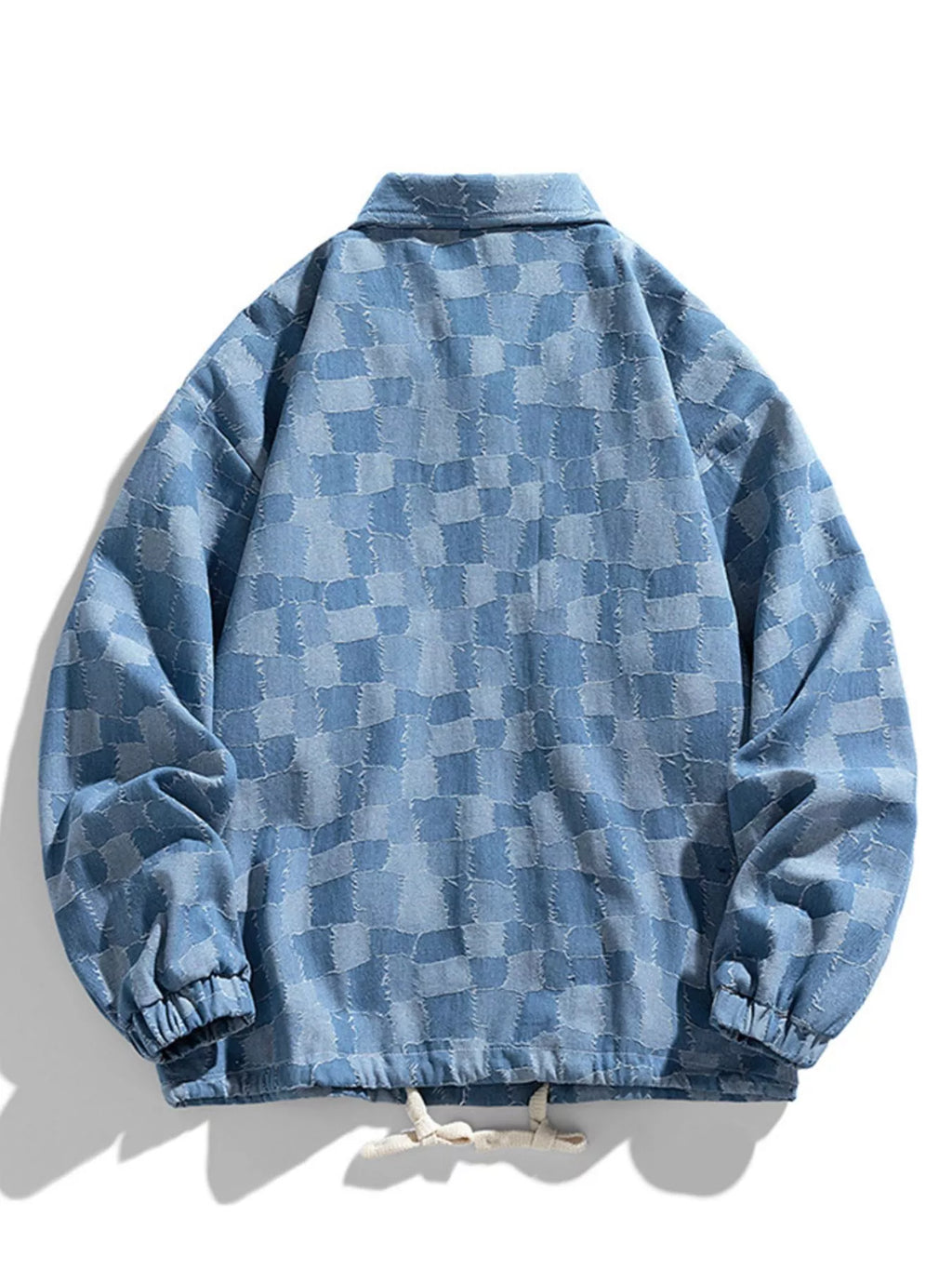Men's Full Size Snap Down Denim Jacket Plus Size - URBANPICK FASHION