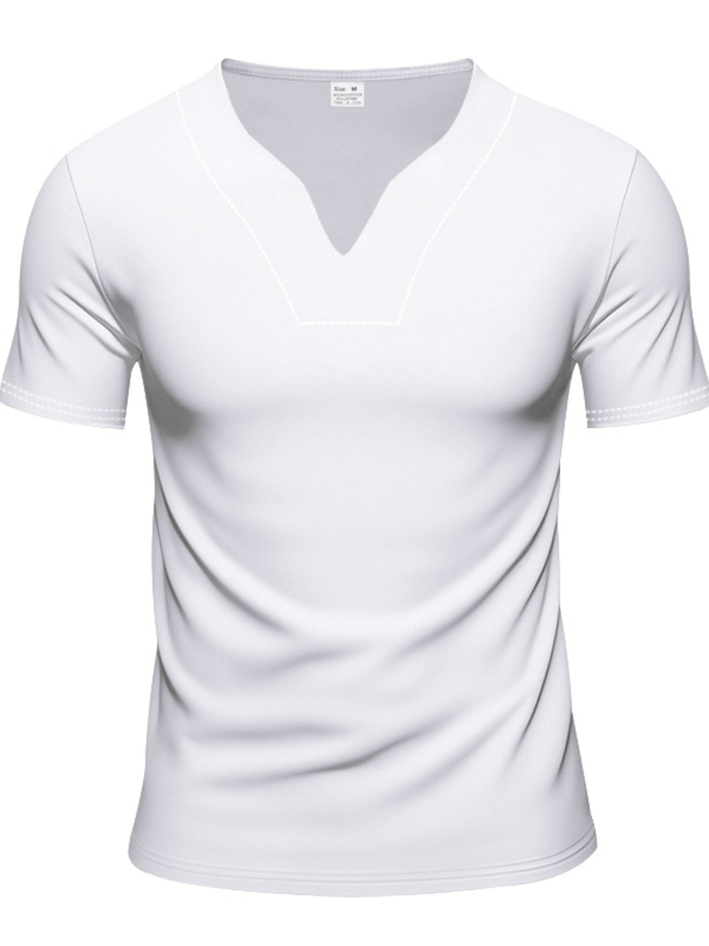 Men's Full Size V-Neck Short Sleeve T-Shirt and Shorts Set Plus Size - URBANPICK FASHION