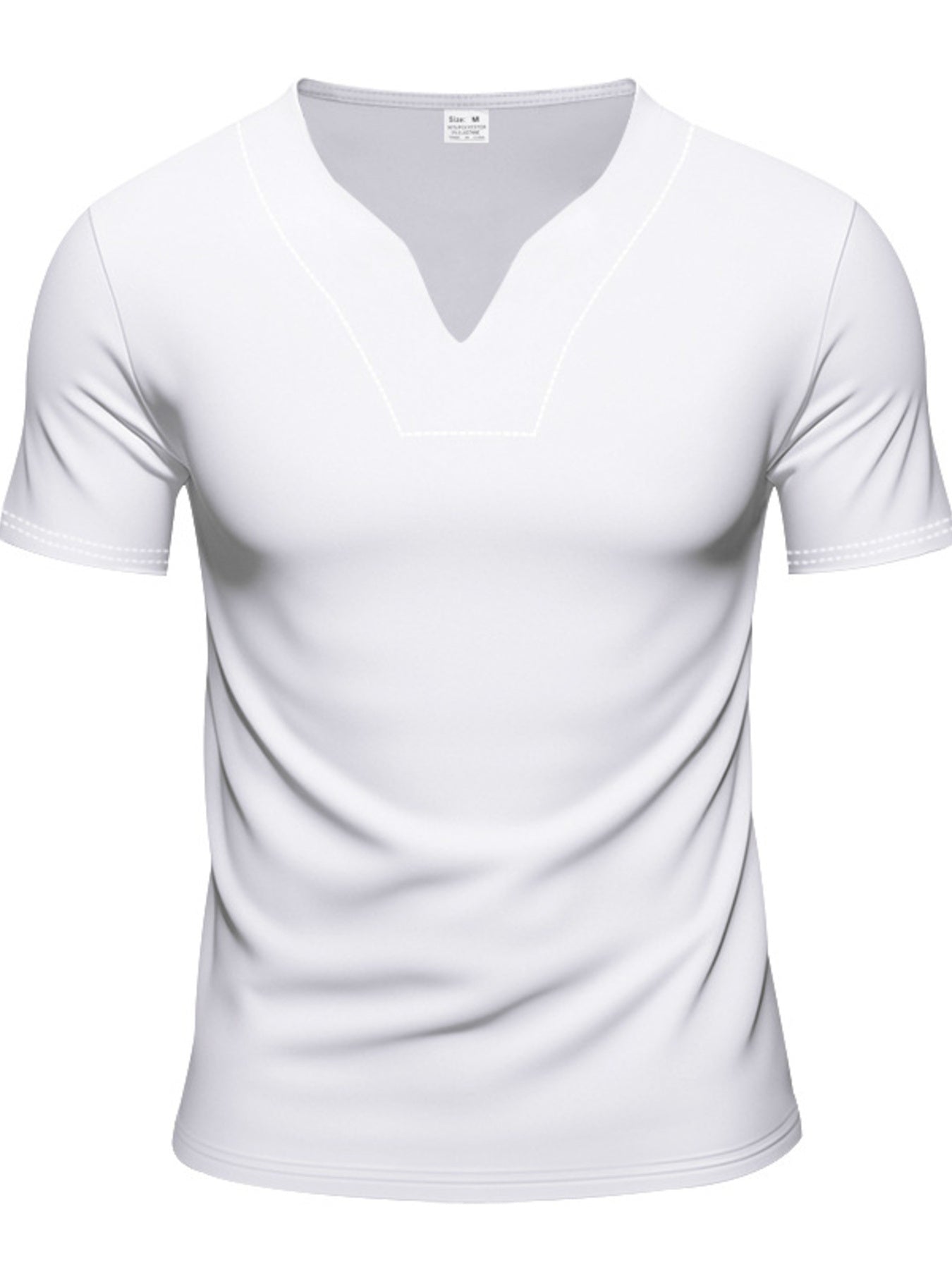 Men's Full Size V-Neck Short Sleeve T-Shirt and Shorts Set Plus Size - URBANPICK FASHION