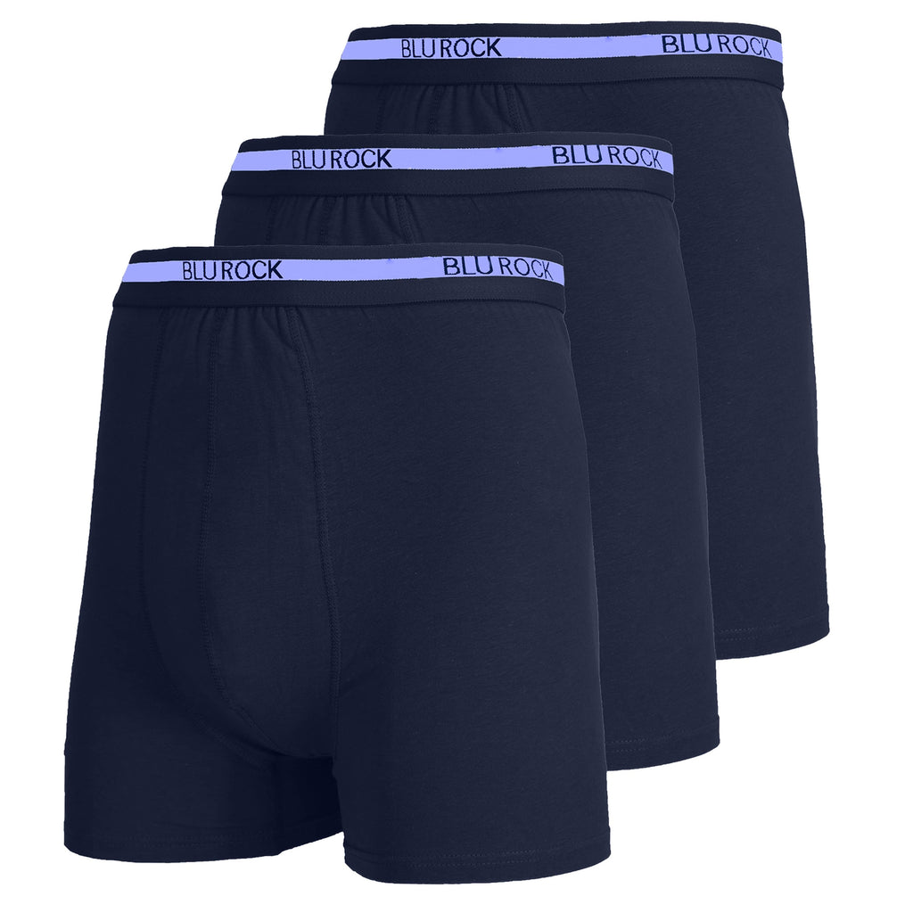 Blu Rock  Men's Stretch Cotton Boxer Briefs (3 Pack): White / MEDIUM-3PCS