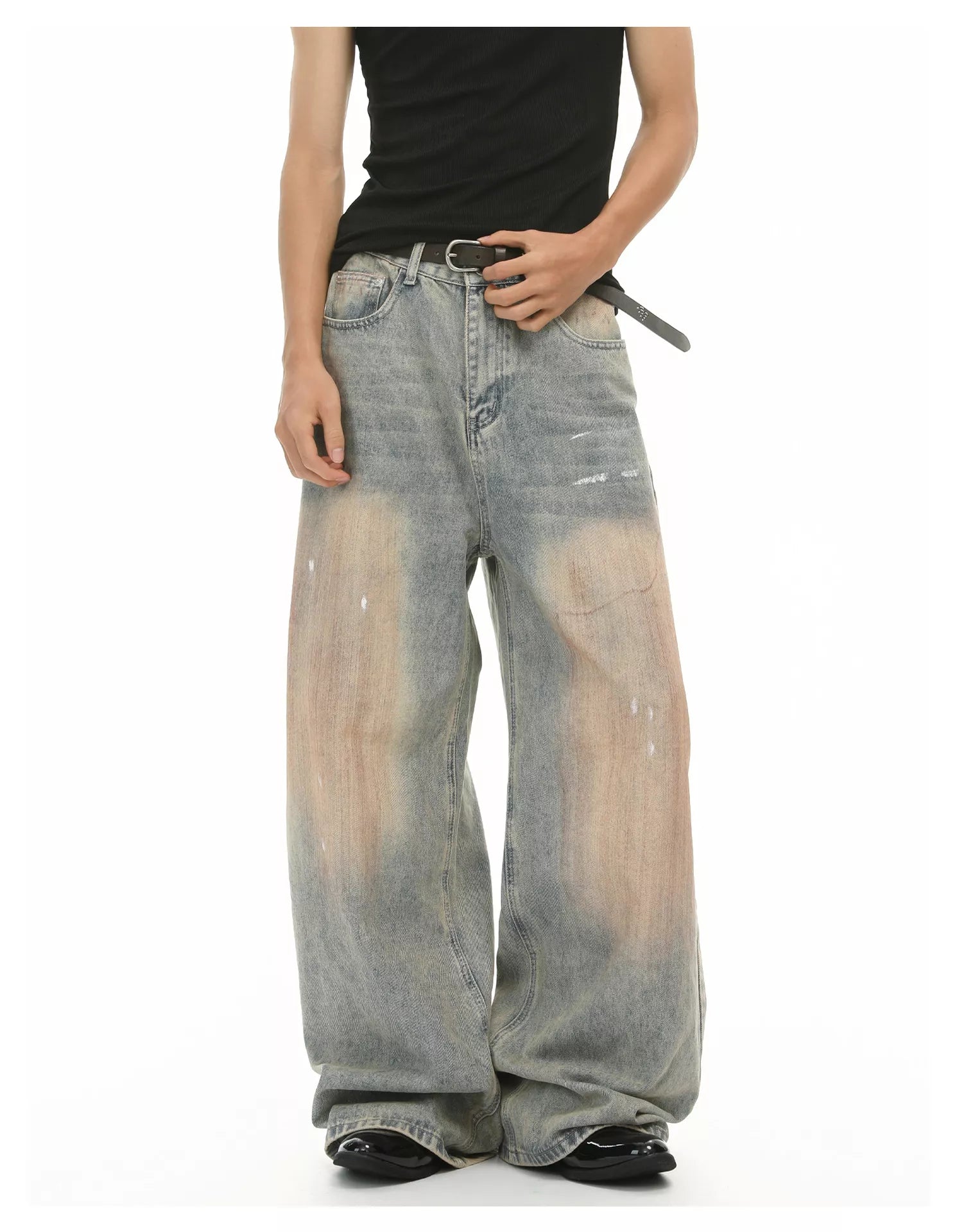 Men's Baggy Vintage Wash Jeans - URBANPICK FASHION