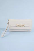 Fame Vegan Leather Chain Buckle Wristlet Wallet - URBANPICK FASHION