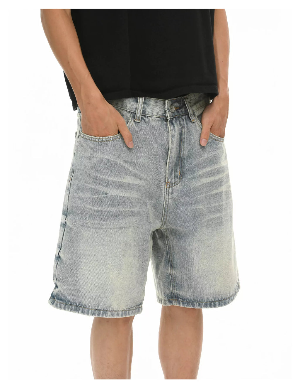 Men's Wash Relaxed Fit Denim Shorts - URBANPICK FASHION