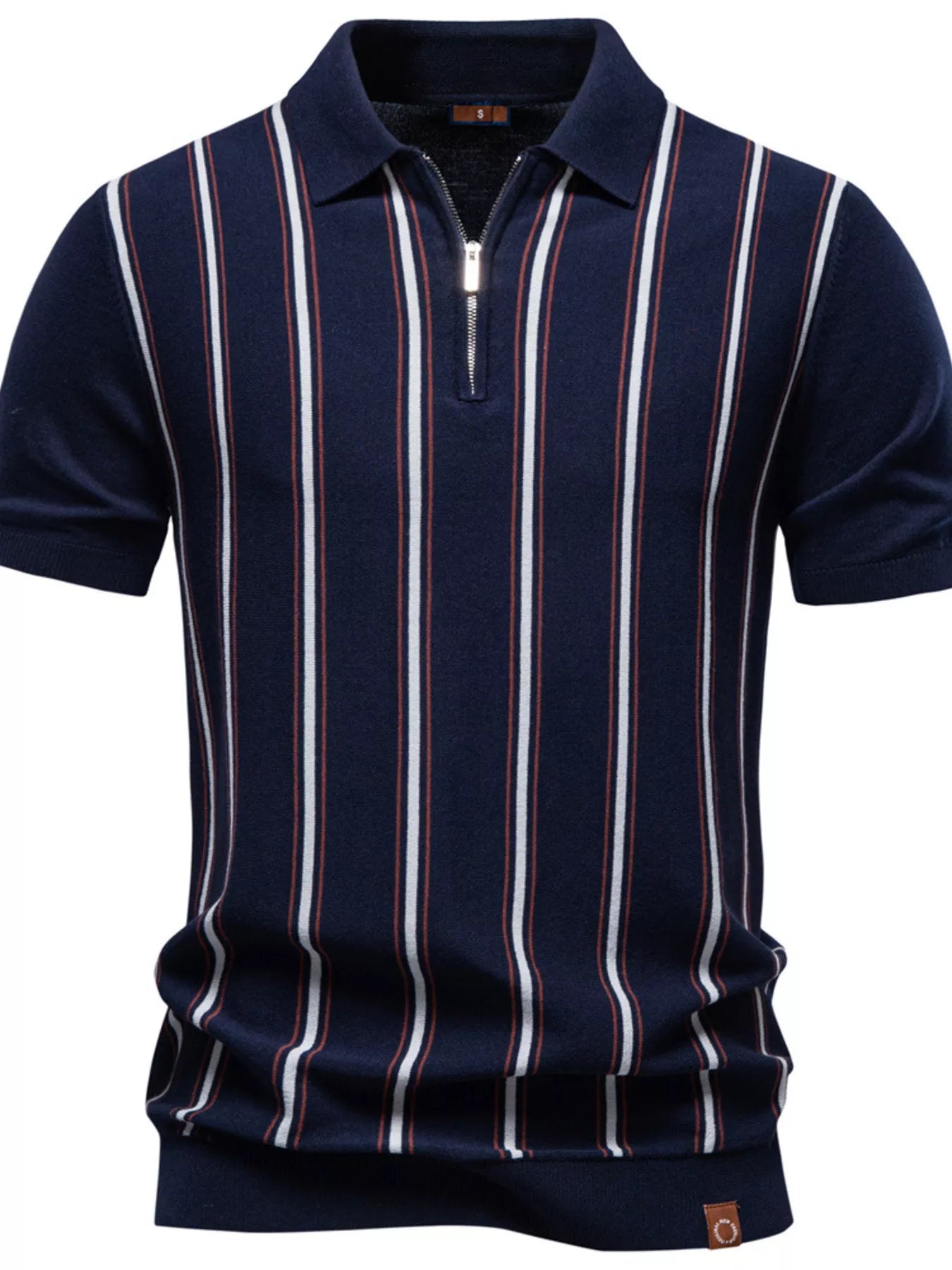 Men's Striped Short Sleeve Polo - URBANPICK FASHION