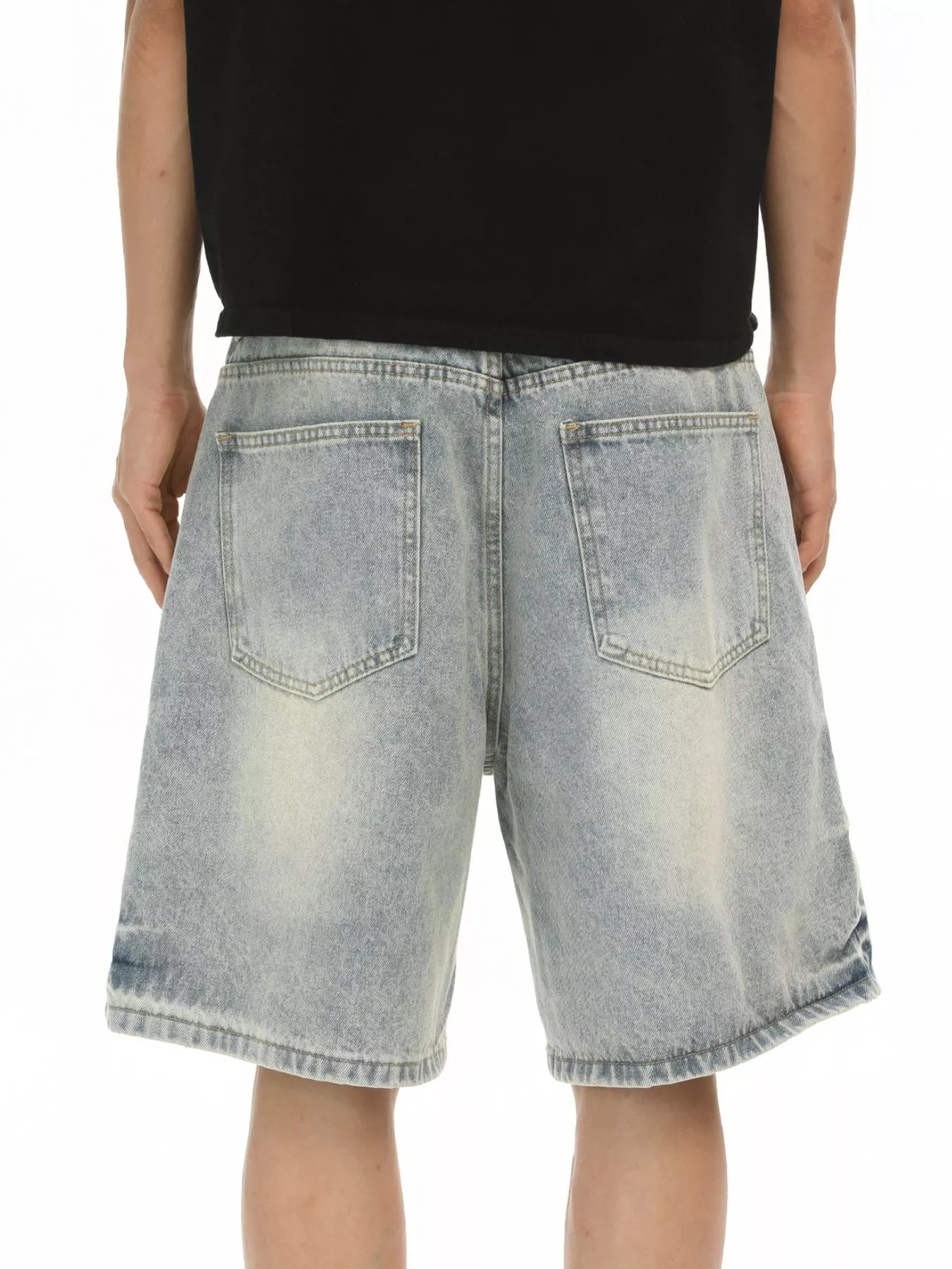 Men's Wash Relaxed Fit Denim Shorts - URBANPICK FASHION