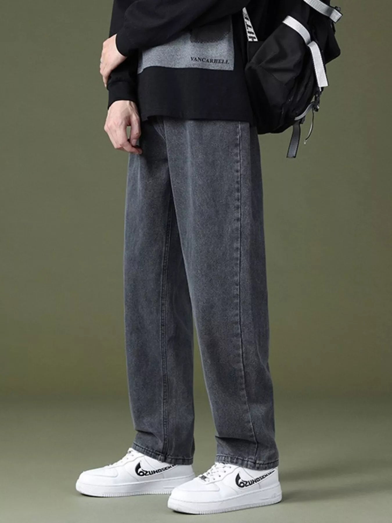 Men's Full Size Washed Relaxed Fit Jeans Plus Size - URBANPICK FASHION
