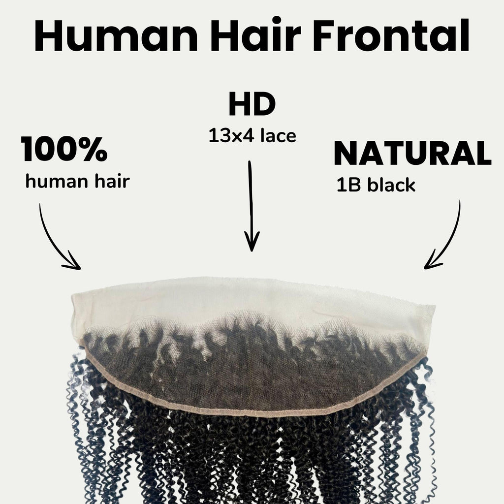 Afro Kinky 13x4 HD Lace Human Hair Frontal - URBANPICK FASHION