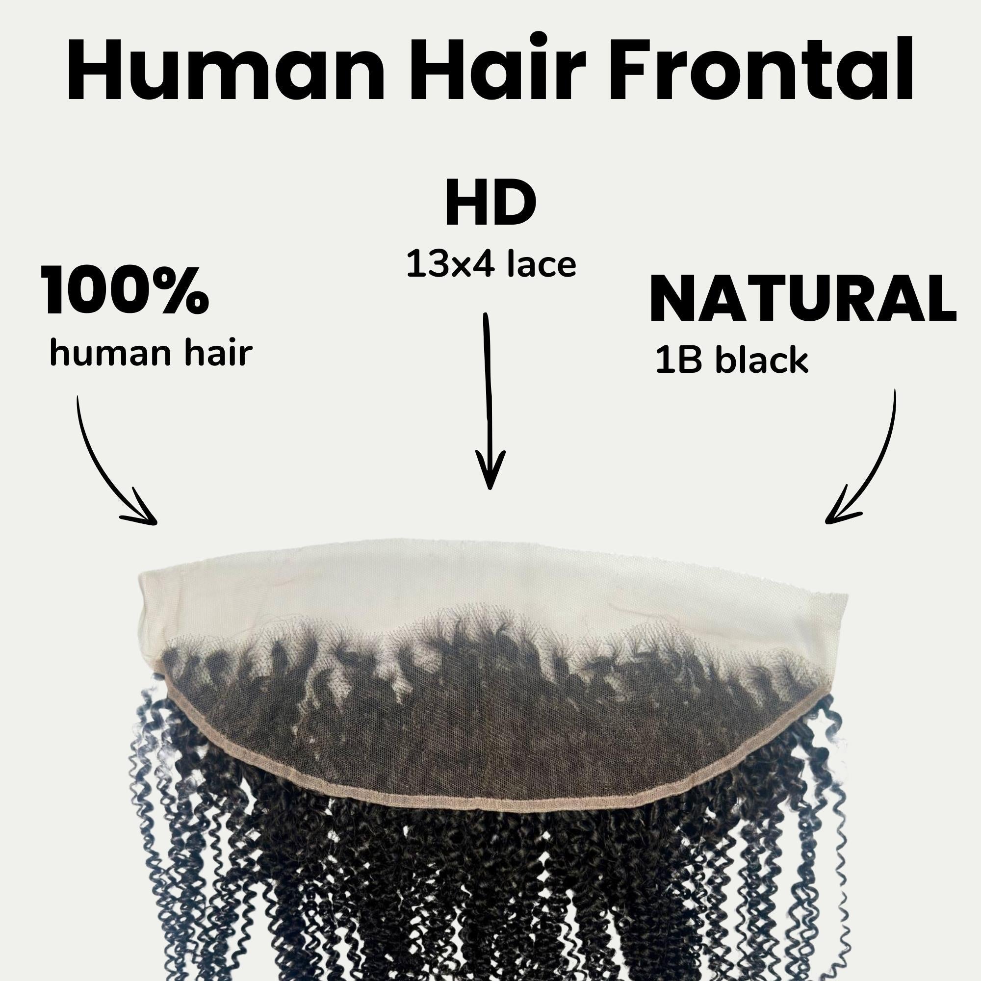 Afro Kinky 13x4 HD Lace Human Hair Frontal - URBANPICK FASHION