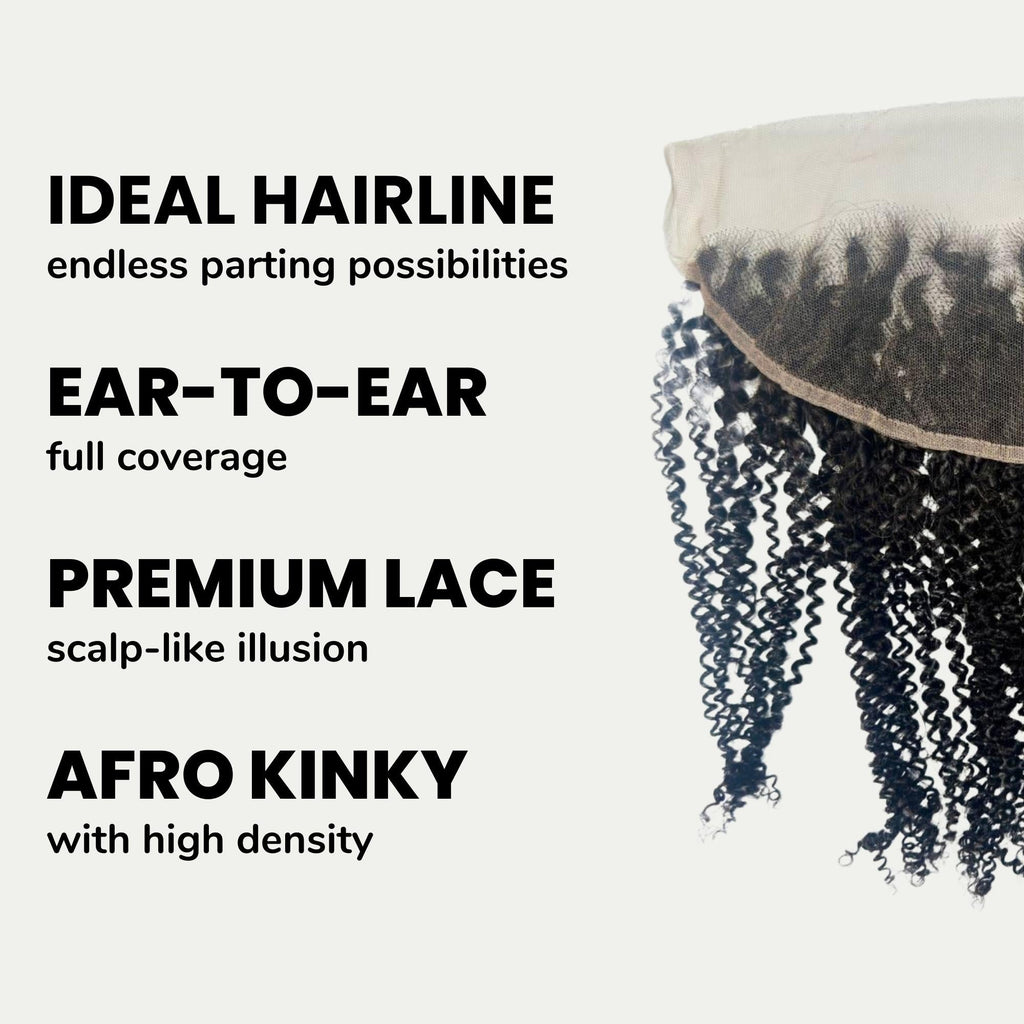 Afro Kinky 13x4 HD Lace Human Hair Frontal - URBANPICK FASHION