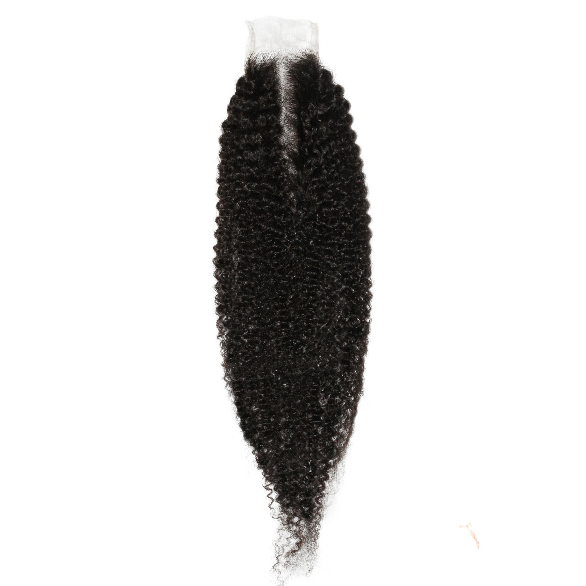 Afro Kinky 2x6 Transparent Lace Human Hair Closure - URBANPICK FASHION