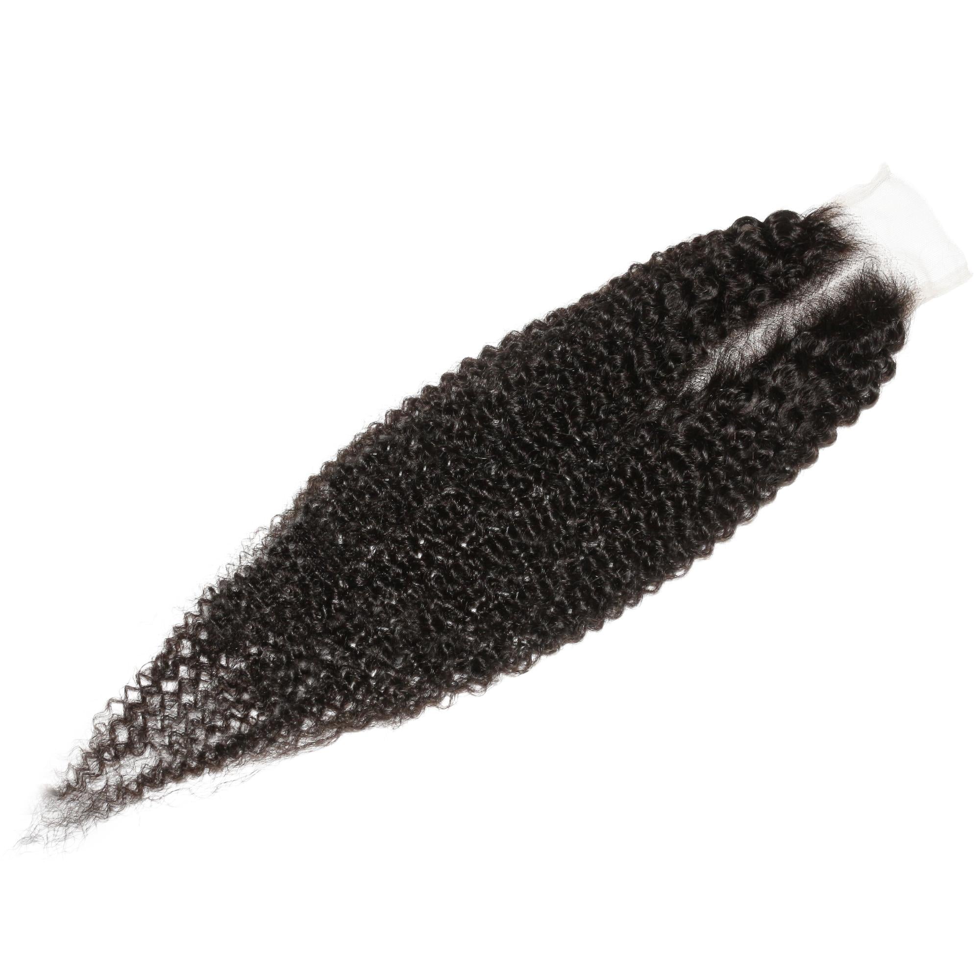 Afro Kinky 2x6 Transparent Lace Human Hair Closure - URBANPICK FASHION