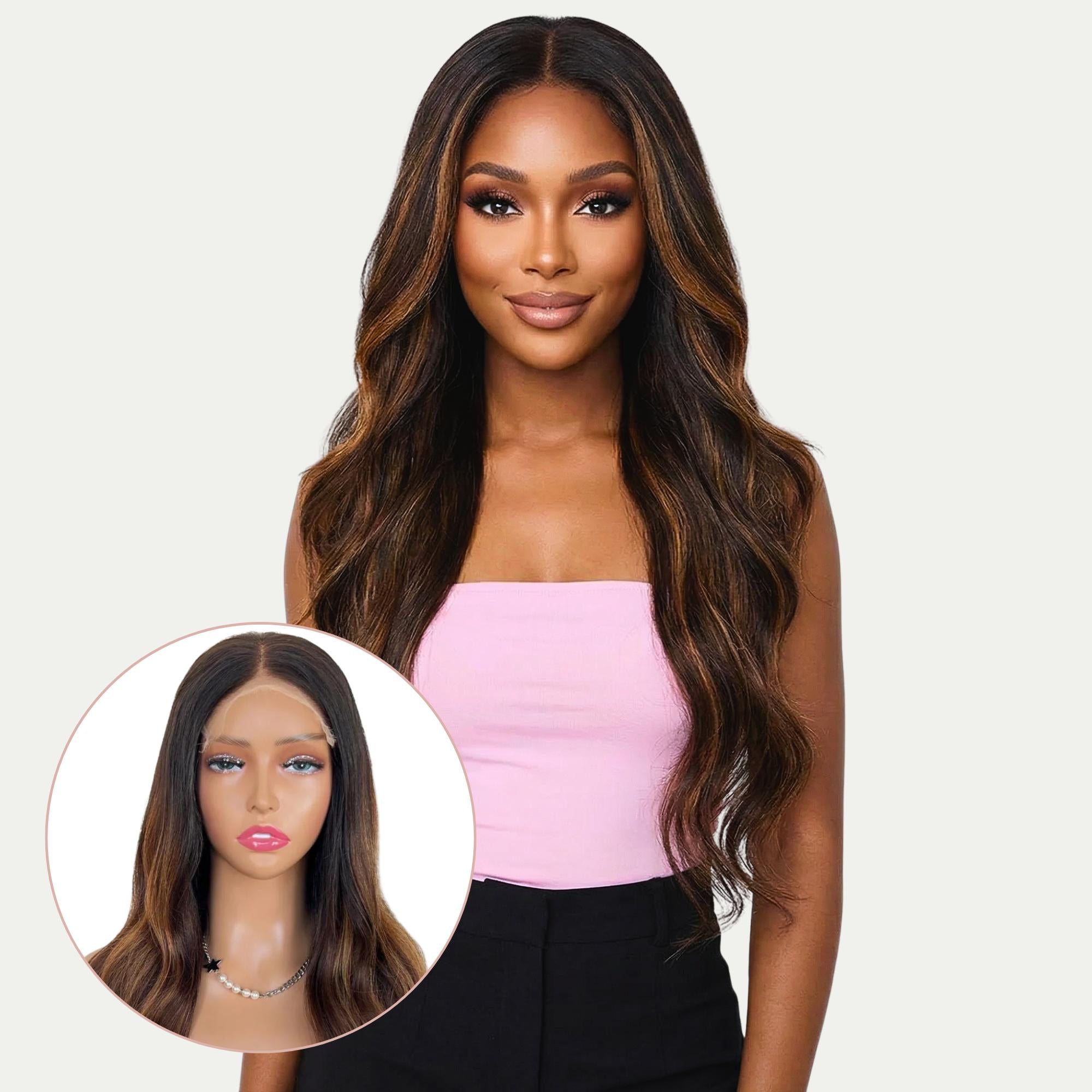 Raw Ava Glueless 5x5 HD Lace Professionally Colored 100% Human Hair Closure Wig - URBANPICK FASHION