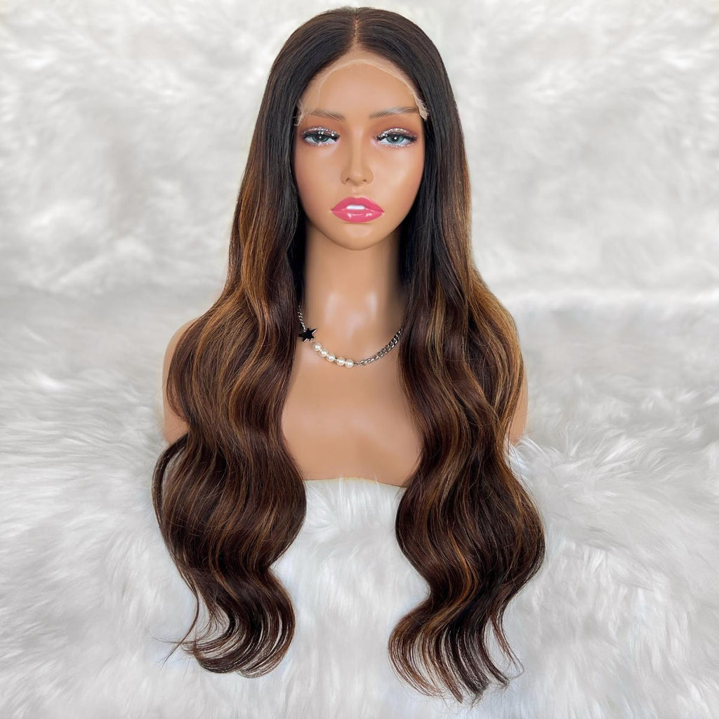 Raw Ava Glueless 5x5 HD Lace Professionally Colored 100% Human Hair Closure Wig - URBANPICK FASHION